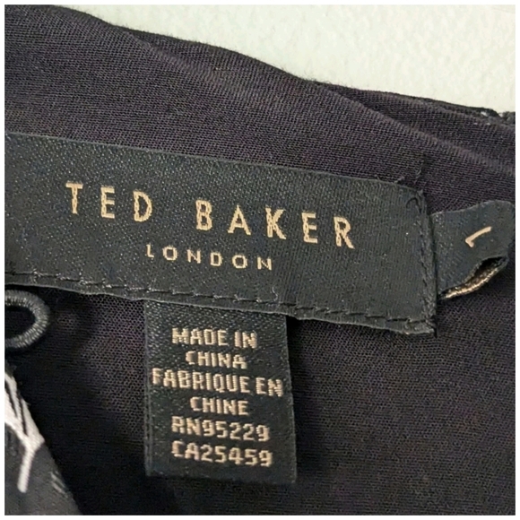 Ted Baker Baylei V-neck Paisley-print Crepe Midi Dress In Black - Picture 4 of 9